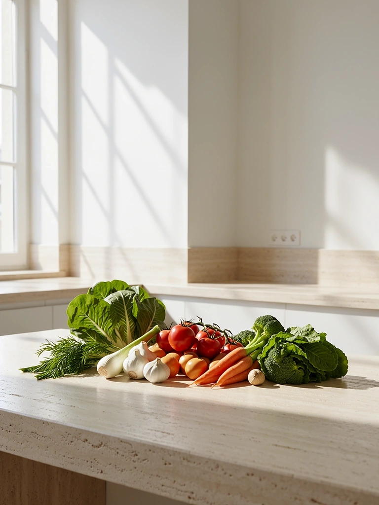 Frische gesunde Zutaten im Atelier